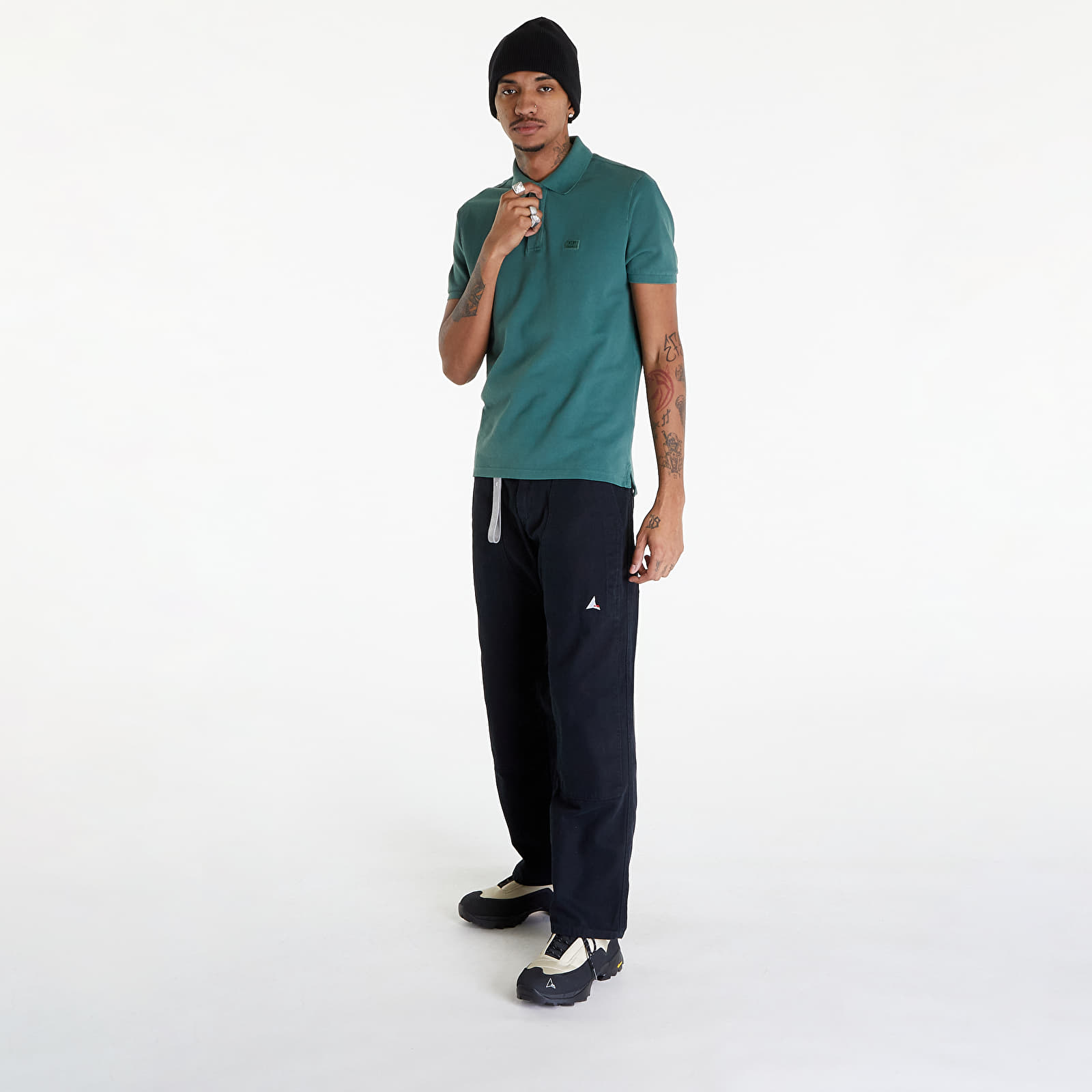 Tričká C.P. Company Short Sleeve Polo T-Shirt Duck Green