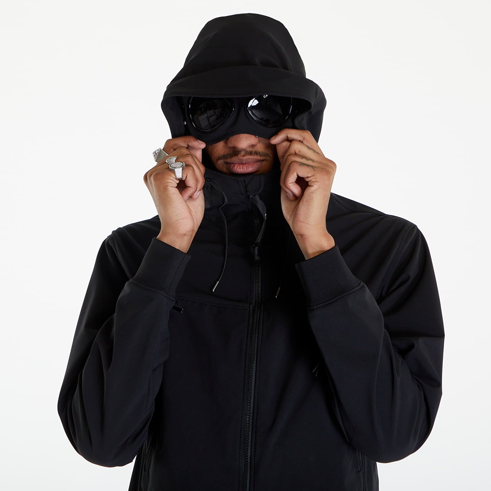 Kurtki C.P. Company Shell-R Goggle Jacket Black