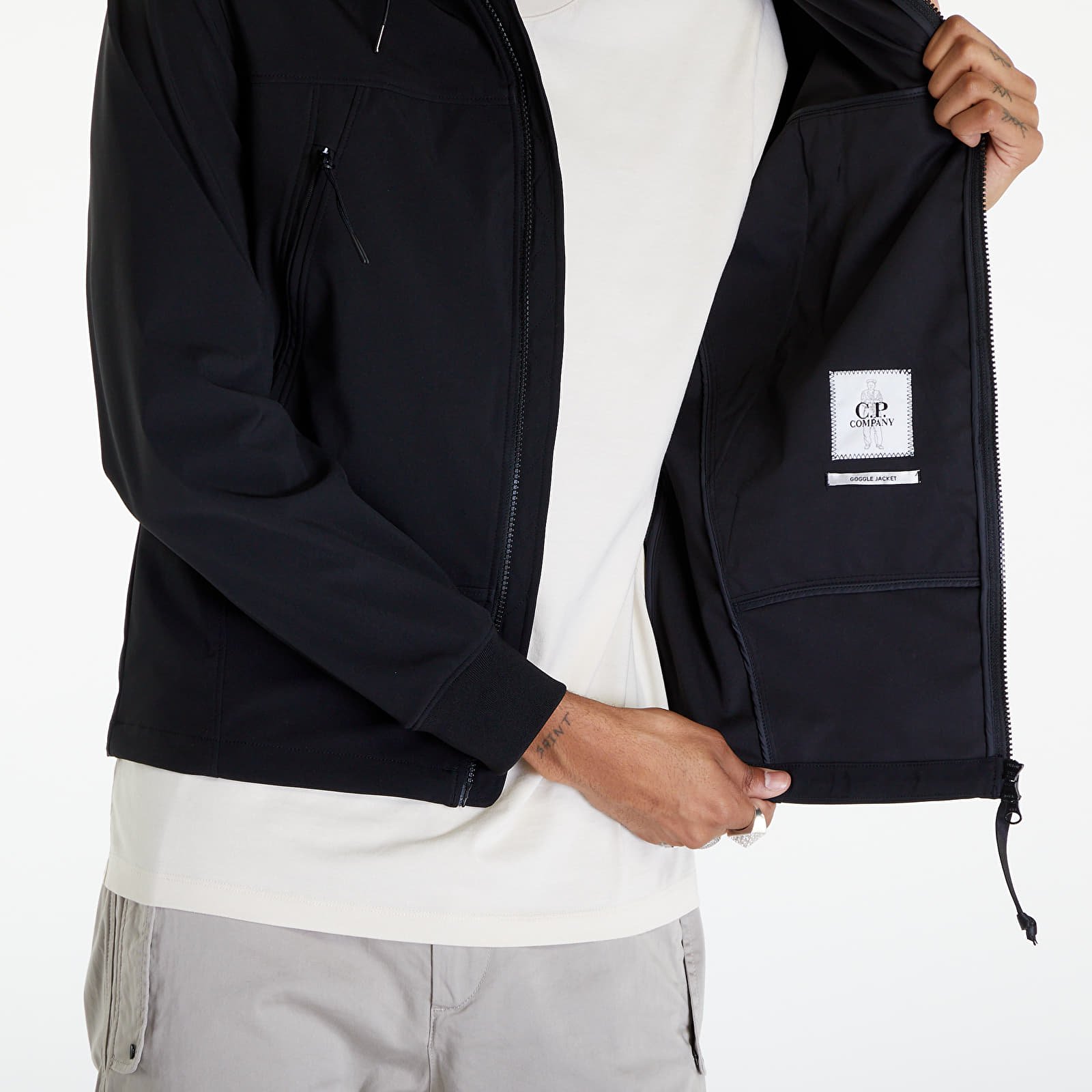 Kurtki C.P. Company Shell-R Goggle Jacket Black