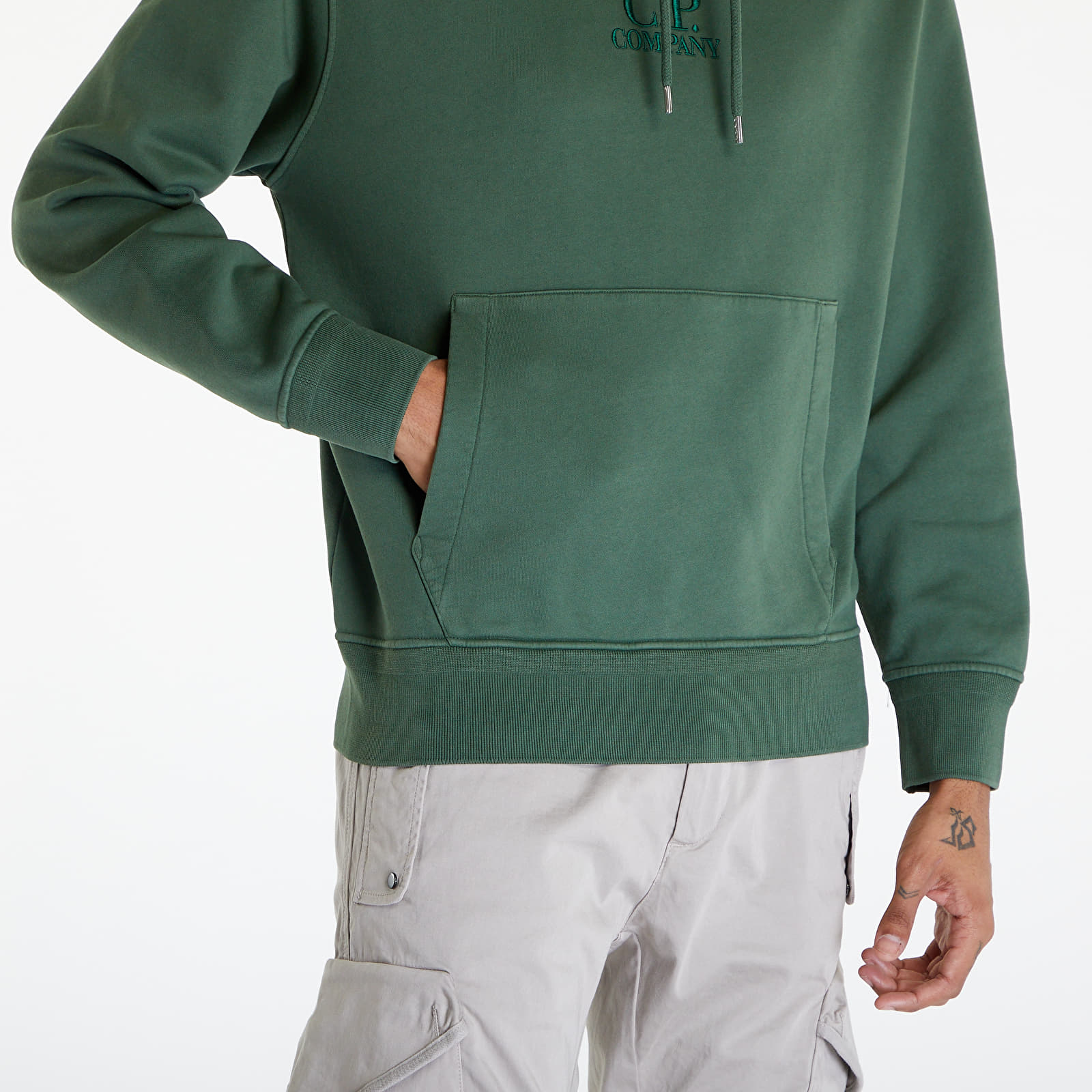 Hoodies and sweatshirts  C.P. Company Cotton Diagonal Sweat Hoodie Duck Green