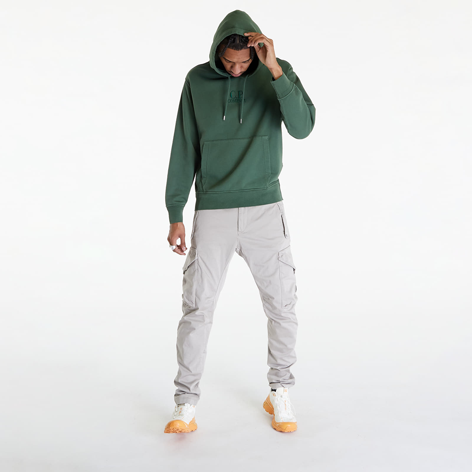 Hoodies and sweatshirts  C.P. Company Cotton Diagonal Sweat Hoodie Duck Green
