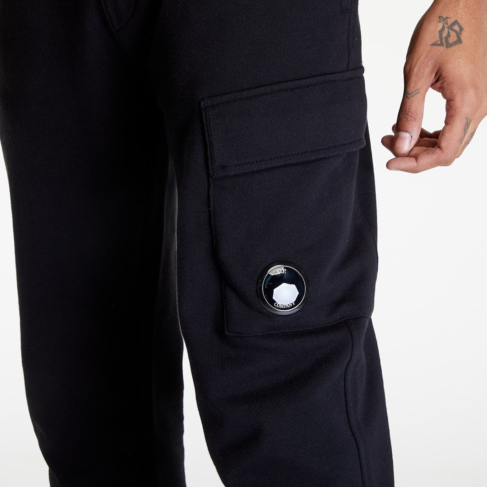 Jogger Pants C.P. Company Diagonal Raised Cargo Pants Black Footshop