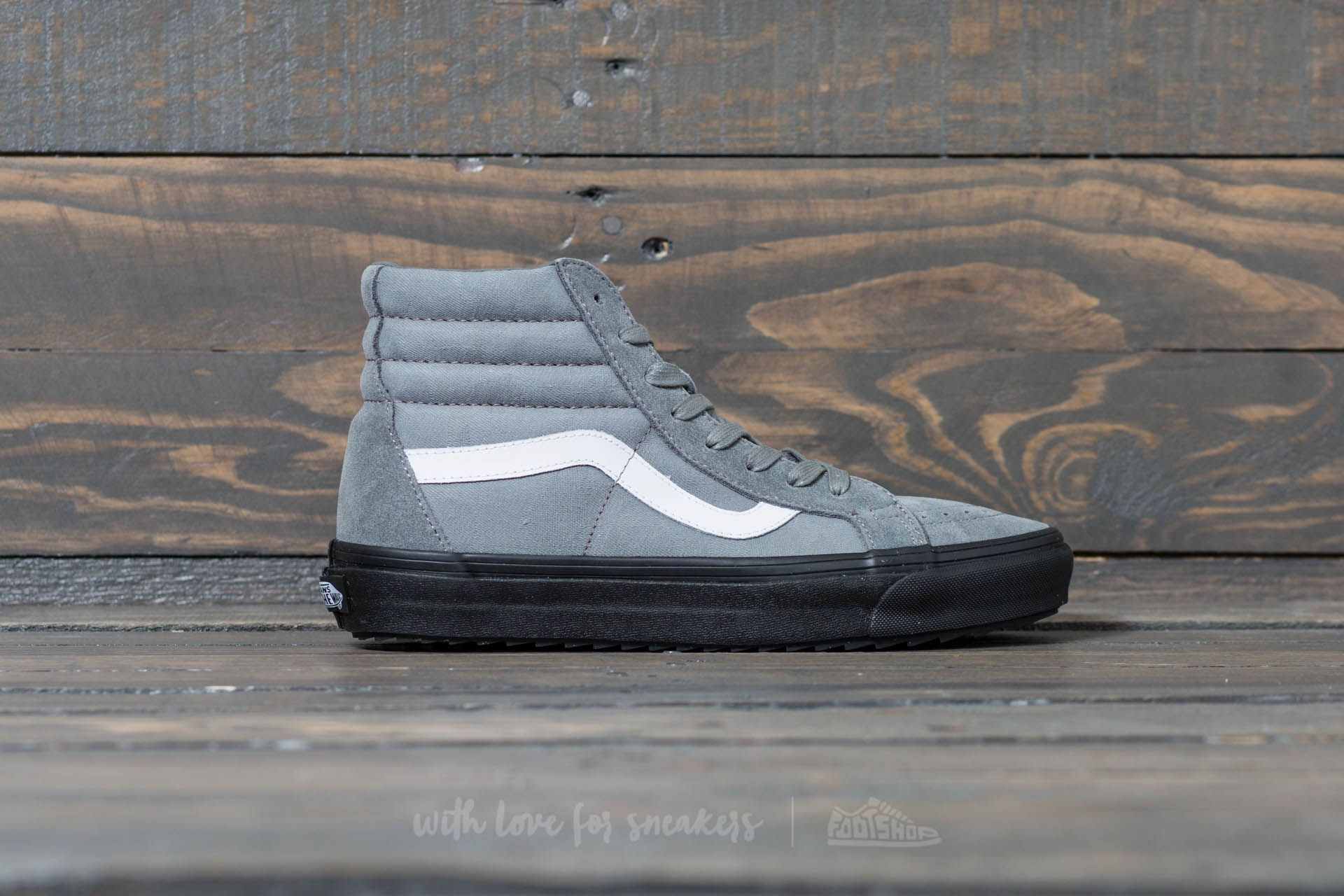 Herren Sneaker und Schuhe Vans SK8 Hi Reissue Wafflesaw Surplus Camo Castor Gray Black Footshop