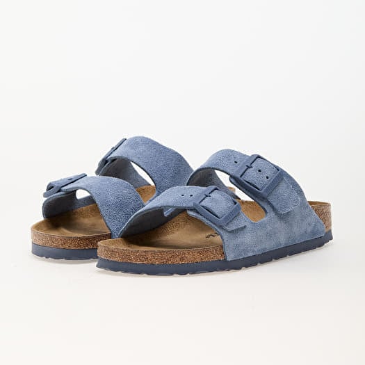 Birkenstock arizona suede leather light blue sale