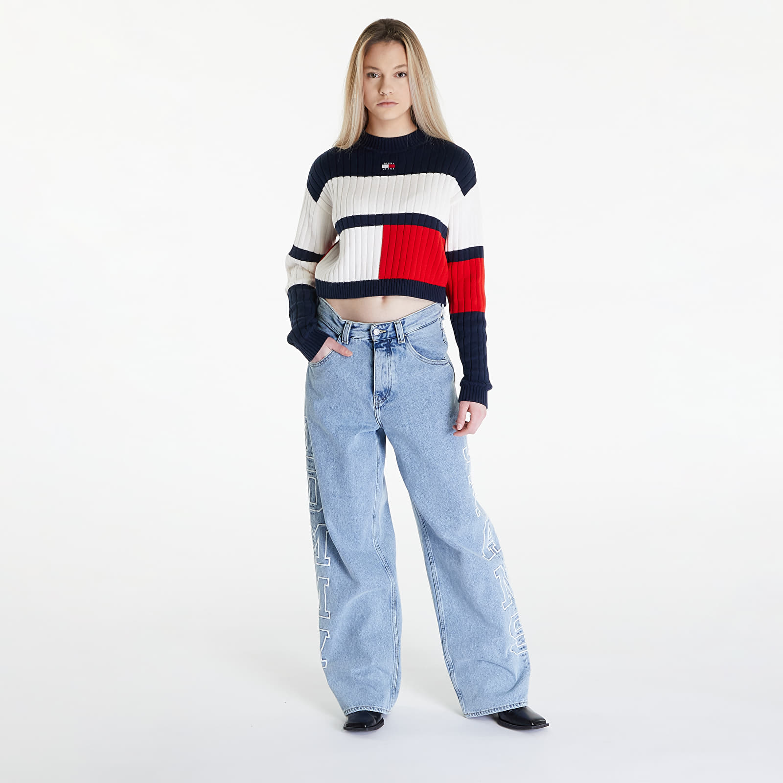 Sweaters Tommy Jeans Colorblock Badge White Footshop
