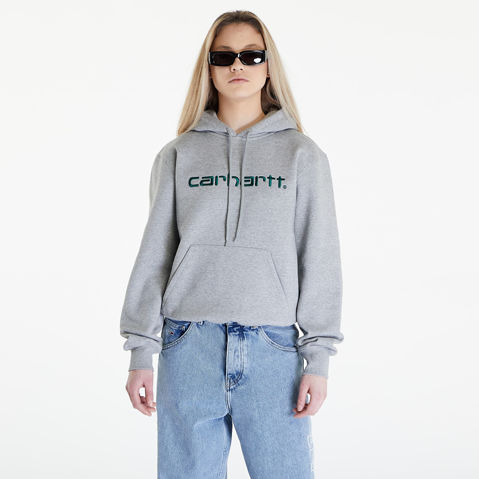 Bluzy Carhartt WIP Hoodie UNISEX Grey Heather/ Chervil