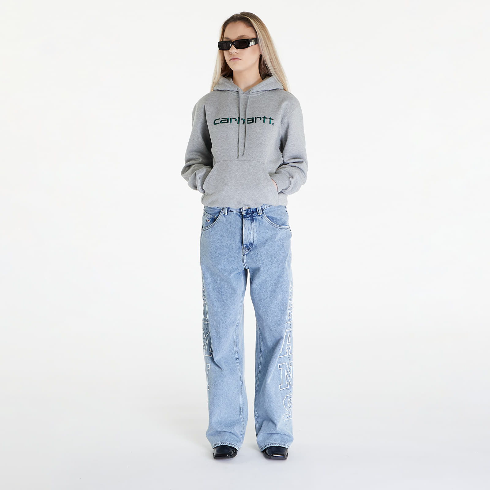 Bluzy Carhartt WIP Hoodie UNISEX Grey Heather/ Chervil
