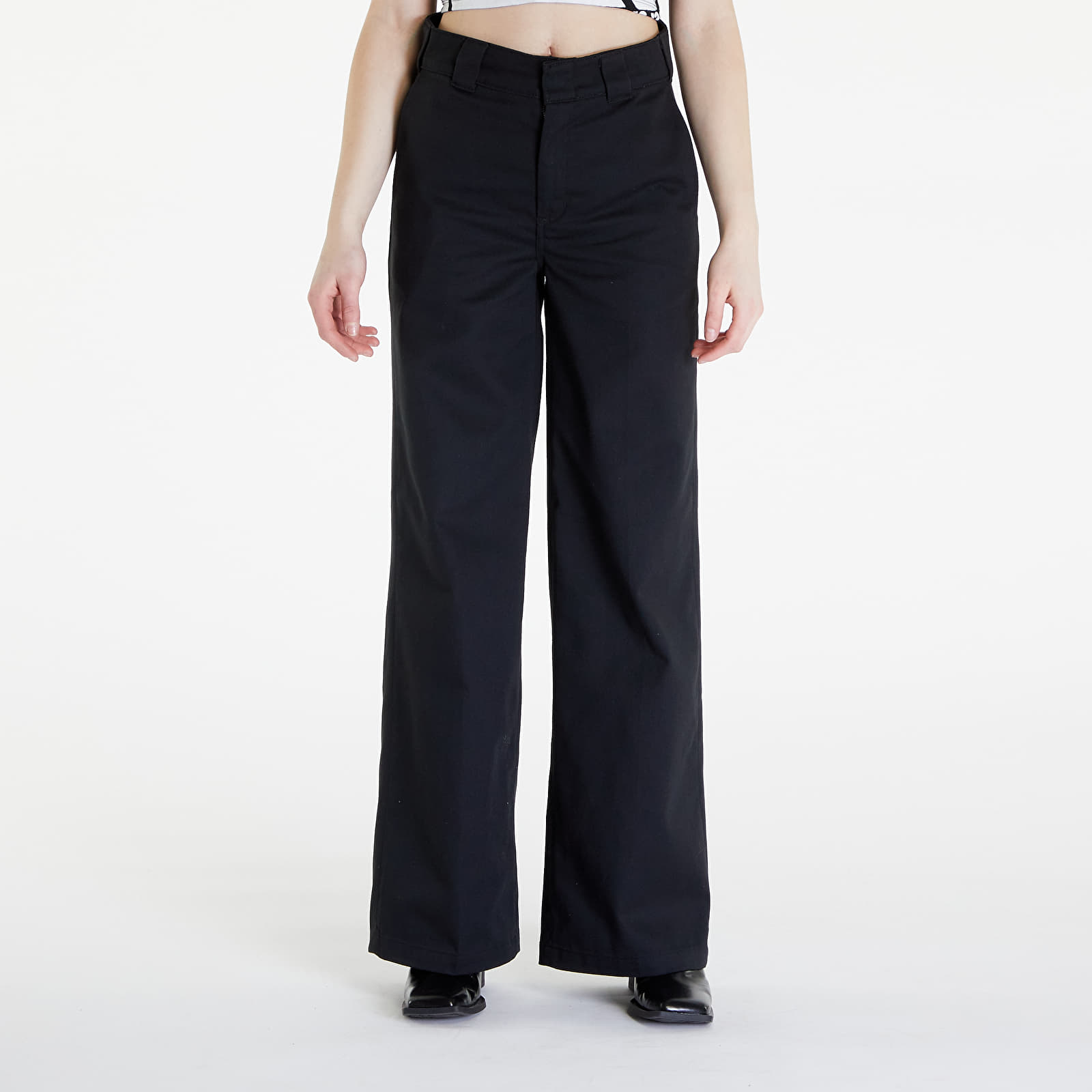 Džíny a kalhoty Dickies Wide Leg Work Pant Black
