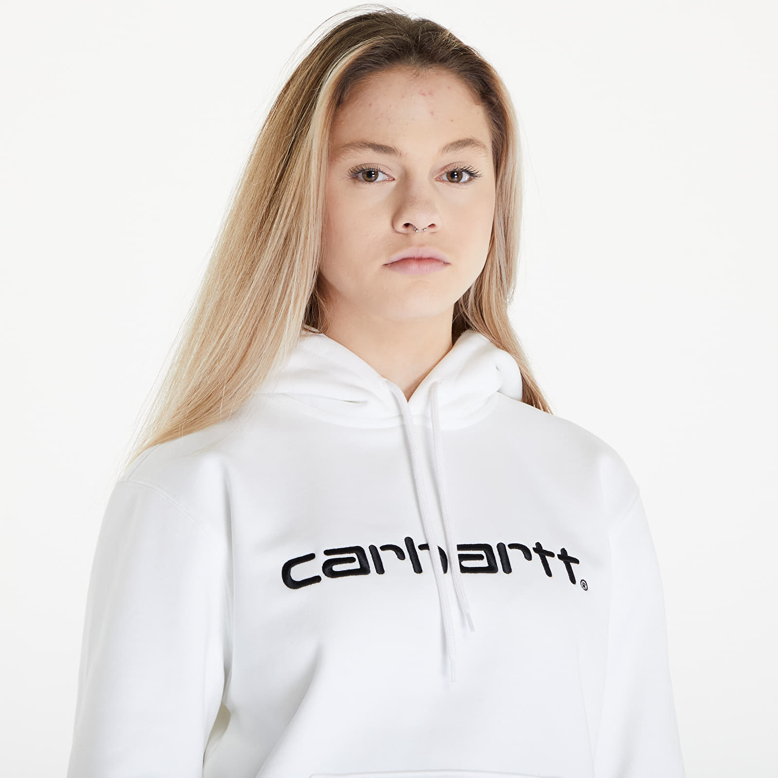 Hanorace Carhartt WIP Carhartt Hoodie UNISEX White/ Black