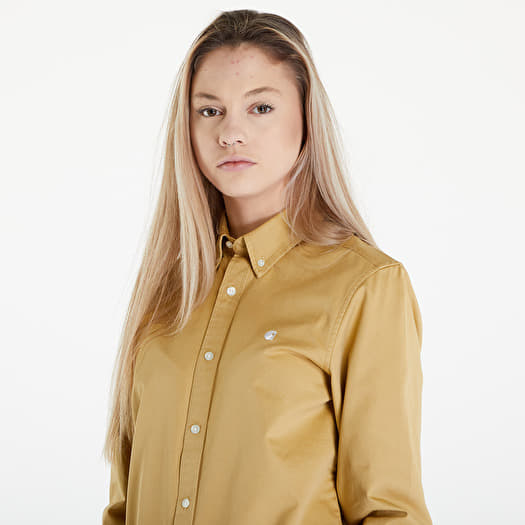 Chemises Carhartt WIP Long Sleeve Madison Shirt UNISEX Bourbon White Footshop