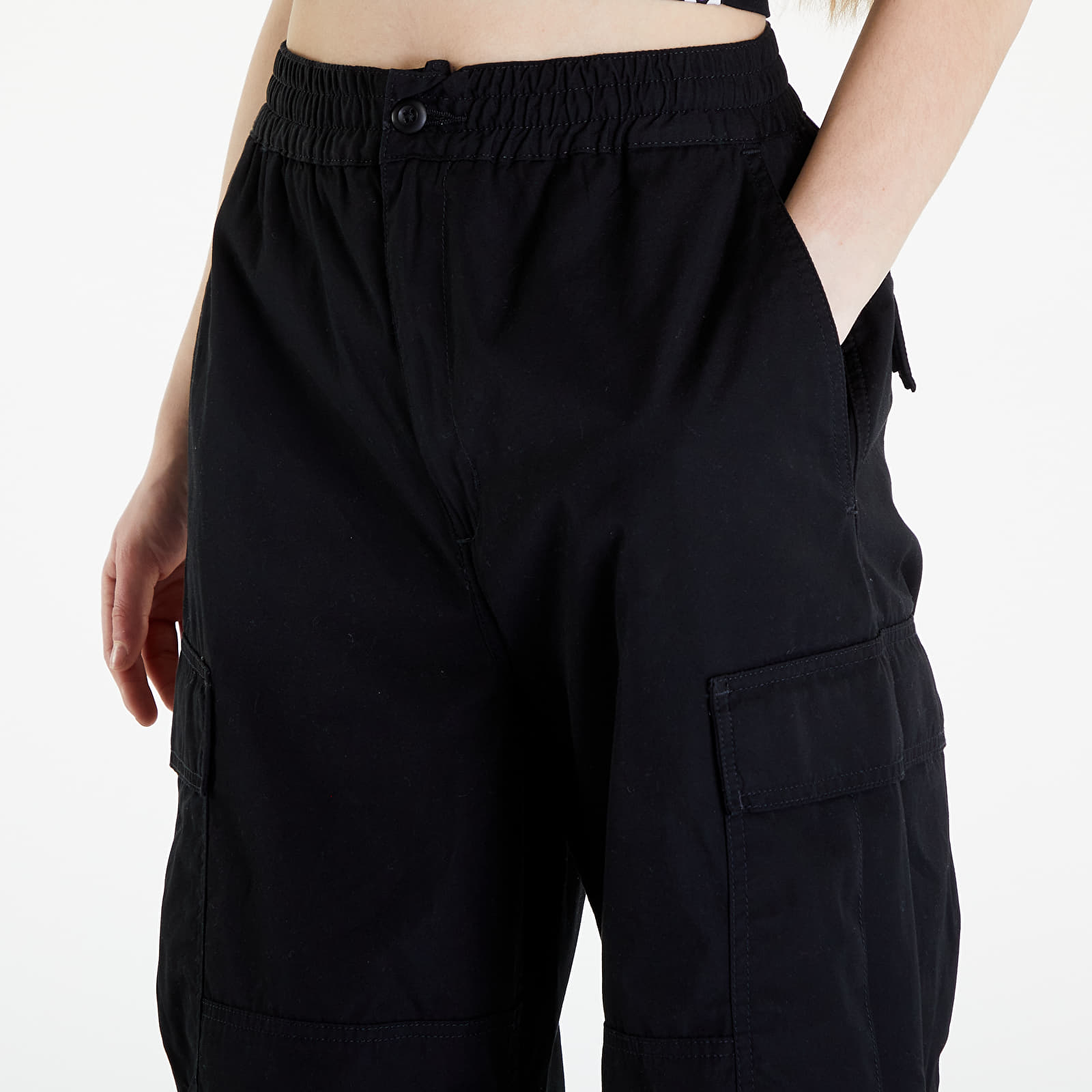Pantaloni și blugi Carhartt WIP W' Jet Cargo Pants Black Rinsed