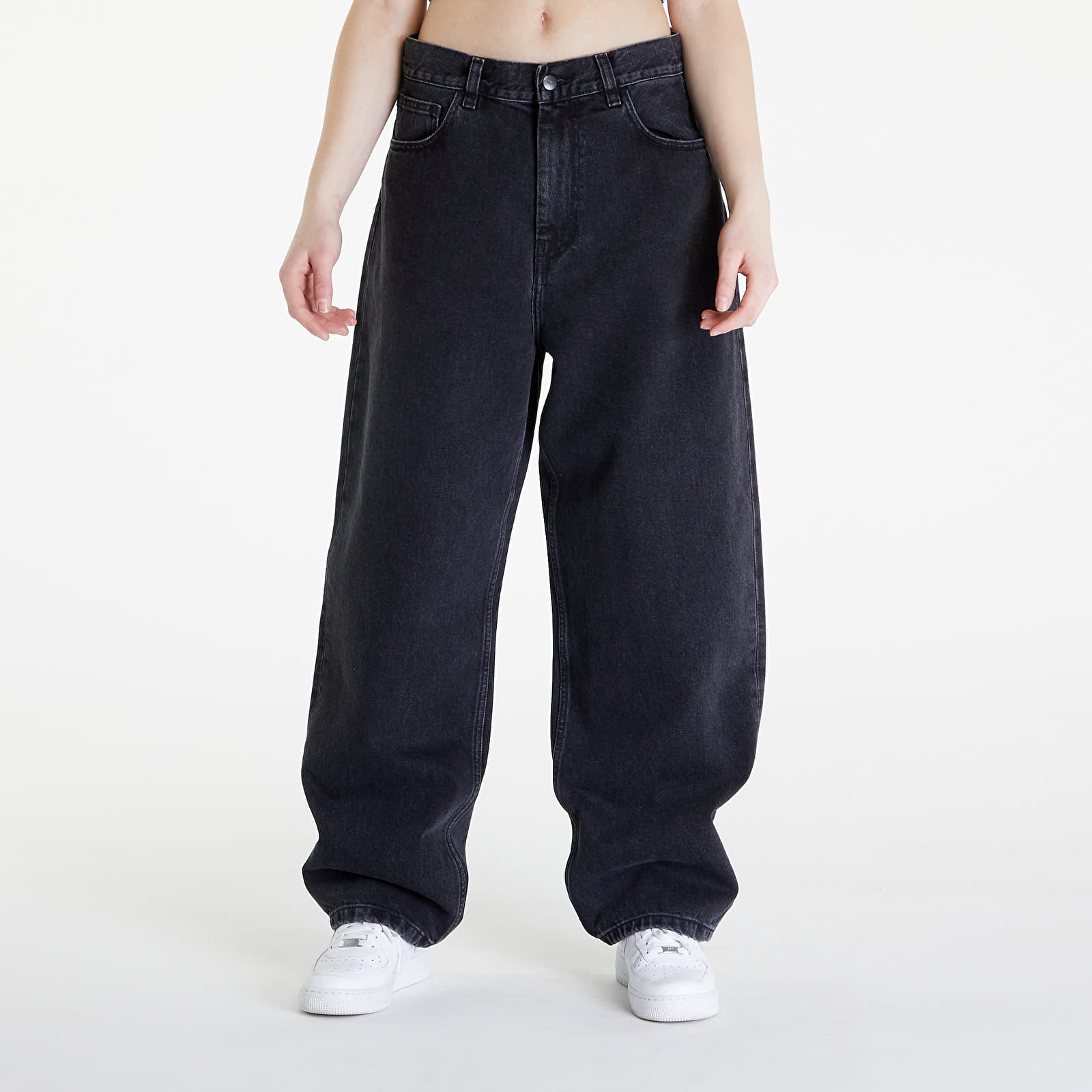 Jeansy Carhartt WIP W' Brandon Pant Black Stone Washed