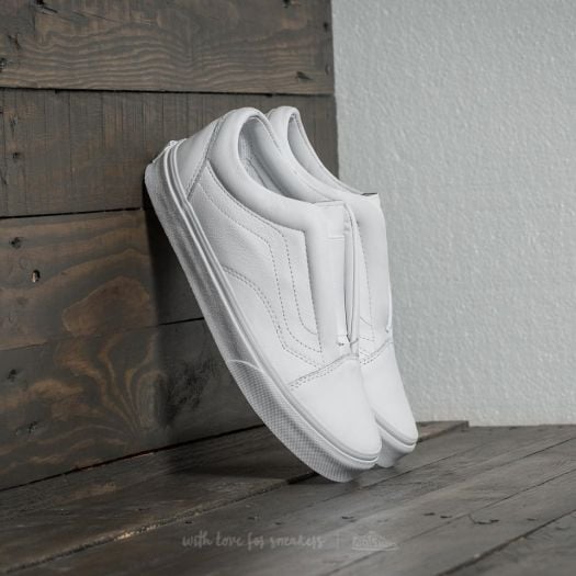 Old Skool Plain White Vans Slip Ons Women's Shoes Vans Old Skool