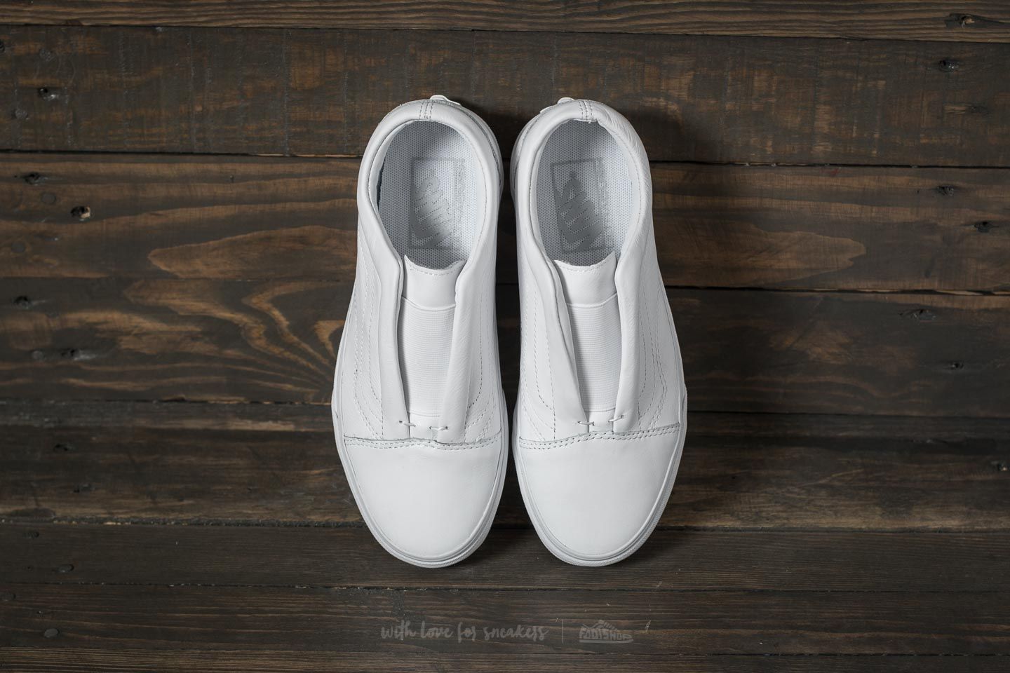 Women's shoes Vans Old Skool Laceles (Leather) True White