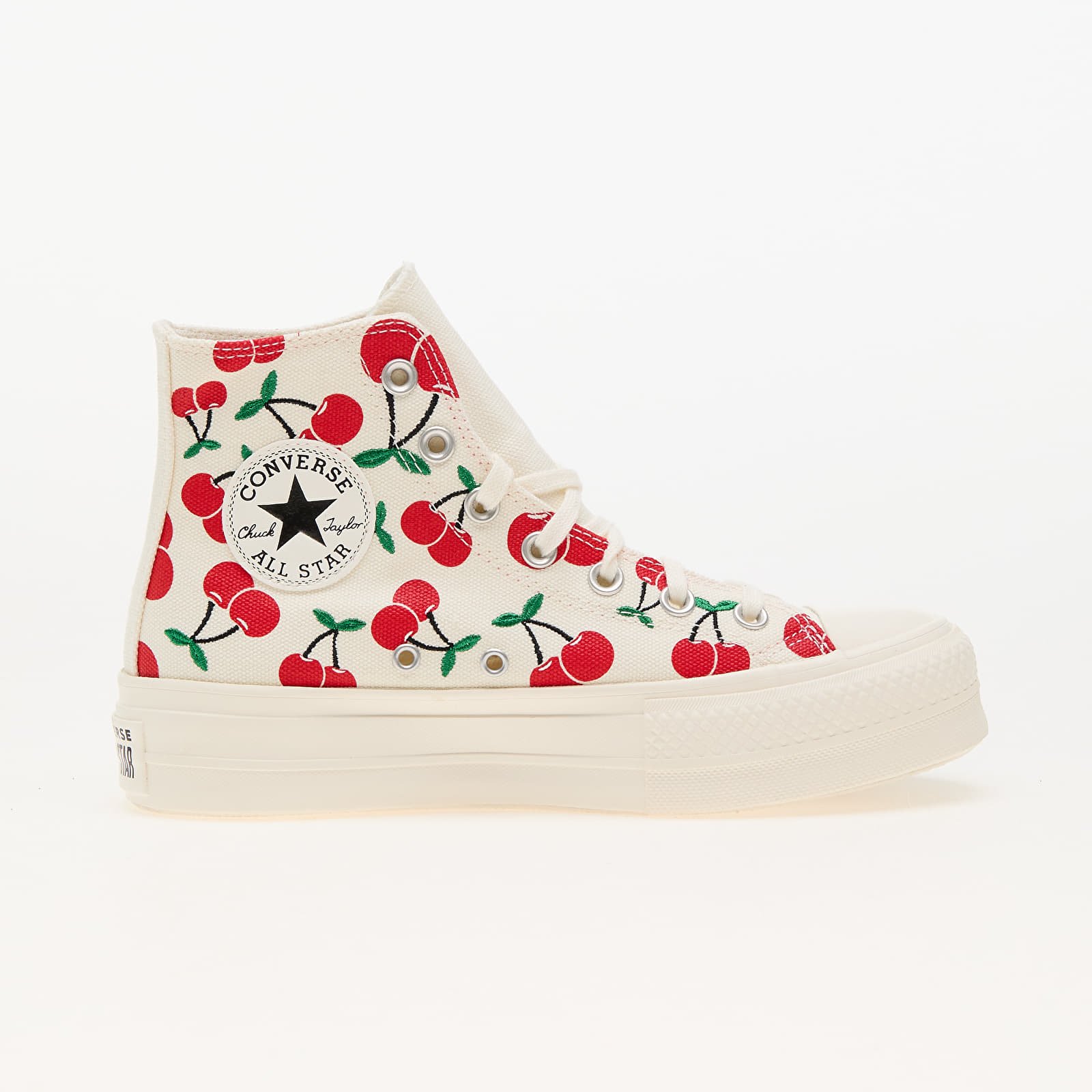 Dámske topánky a tenisky Converse Chuck Taylor All Star Lift Platform Cherries Egret/ Red/ Green