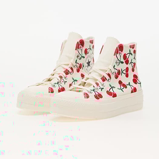 Red high top platform converse top