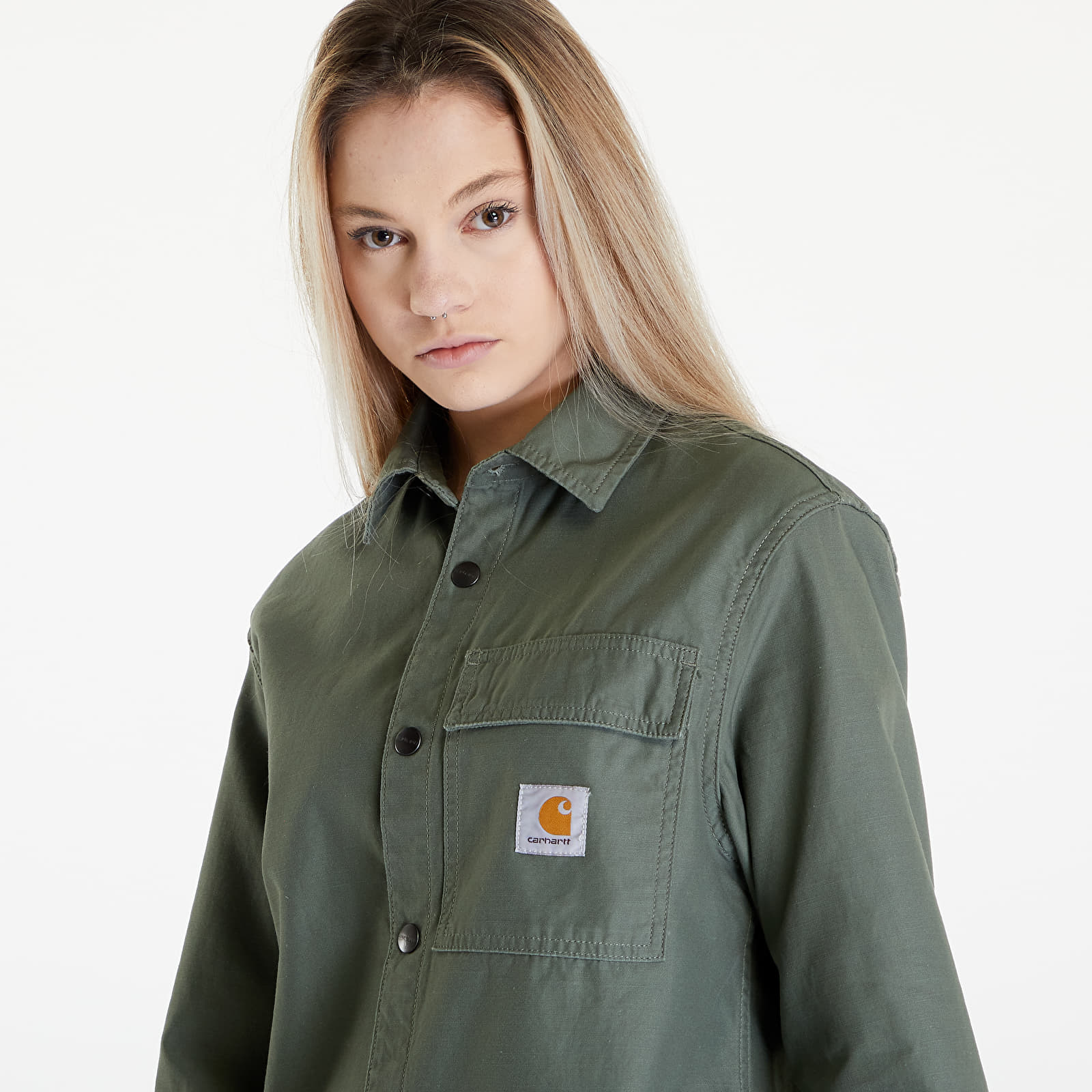 Hemden Carhartt WIP Hayworth Shirt Jacket UNISEX Dollar Green Rinsed