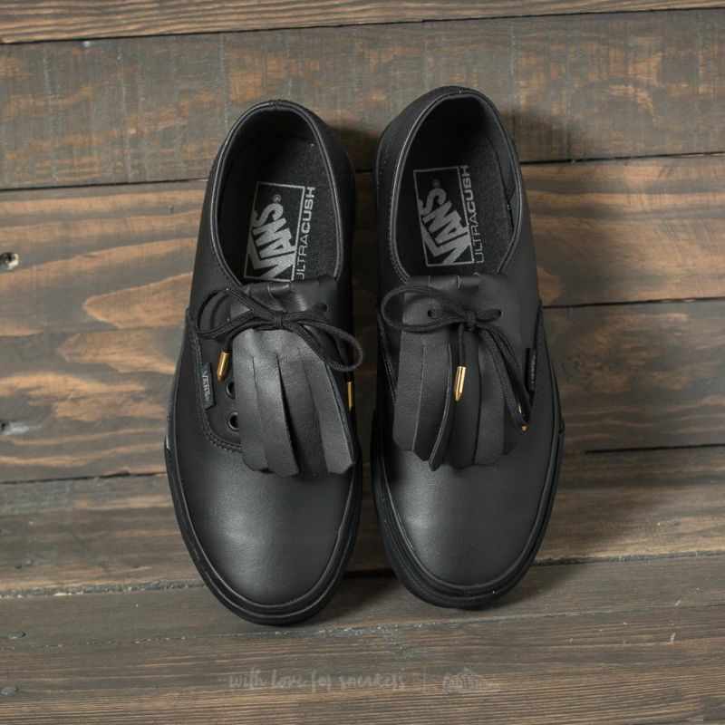 スニーカー vans authentic fringe lather black/gold Vans Authentic Fringe (Leather) Black/ Gold | Footshop