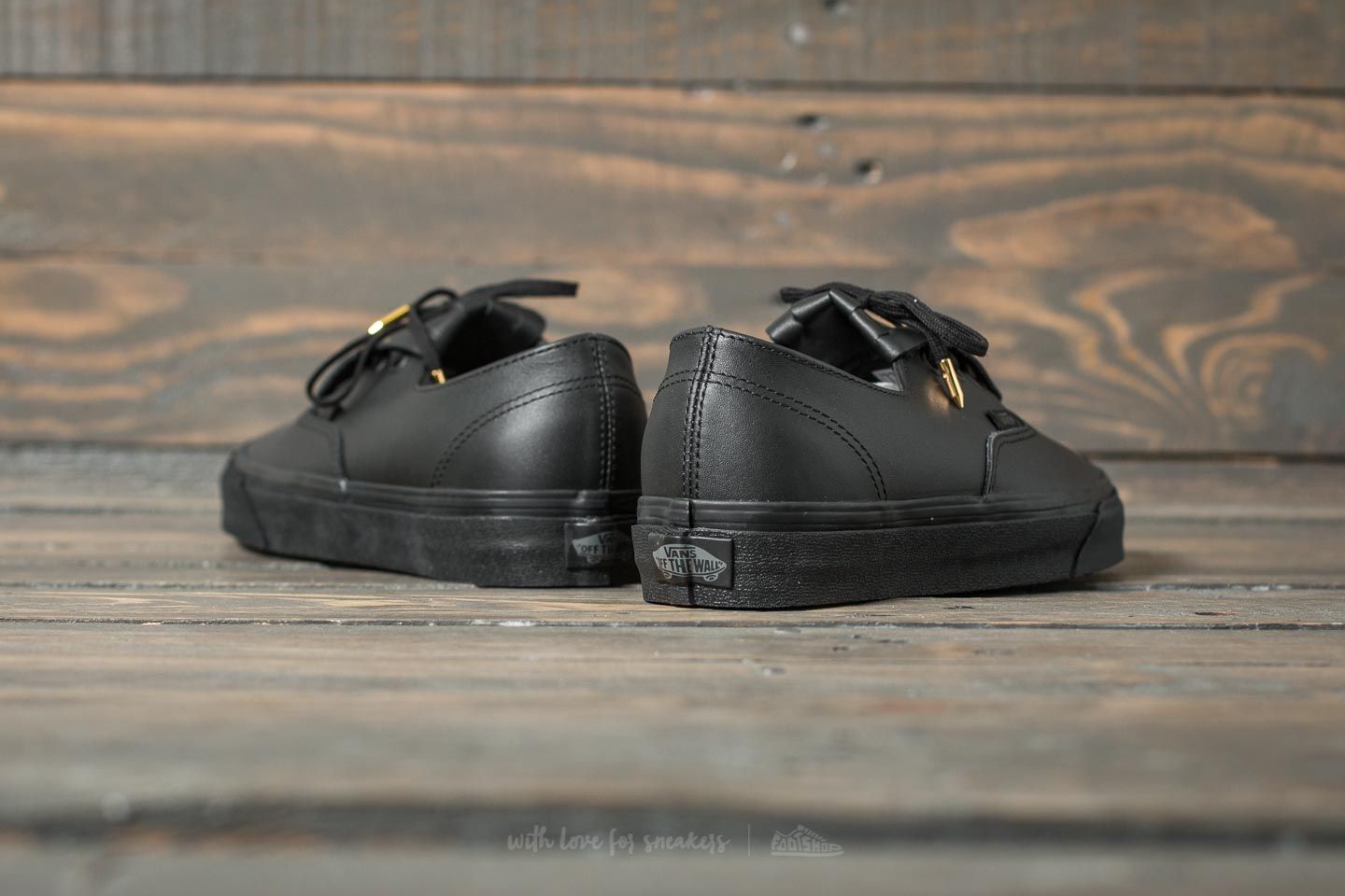 Dámské tenisky a boty Vans Authentic Fringe (Leather) Black/ Gold