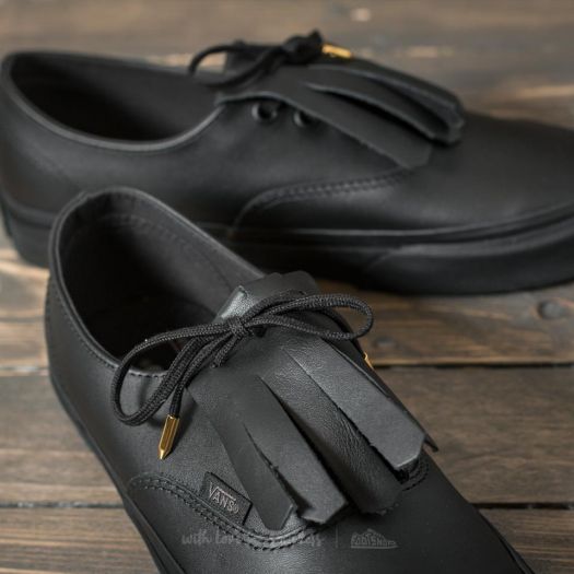 Vans femme cuir noir online