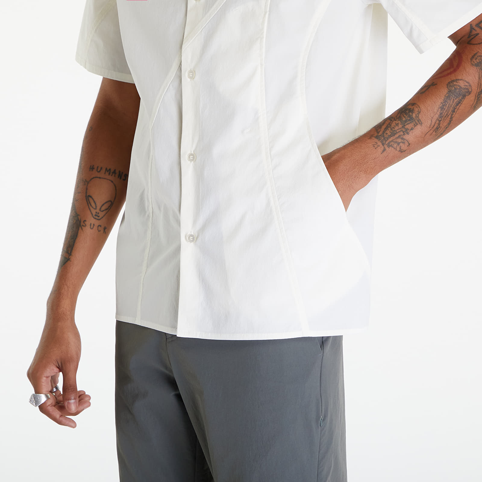【PAF】6.0コレクション ホワイト Center Tシャツ POST ARCHIVE FACTION (PAF) White 6.0 Center T-Shirt Post