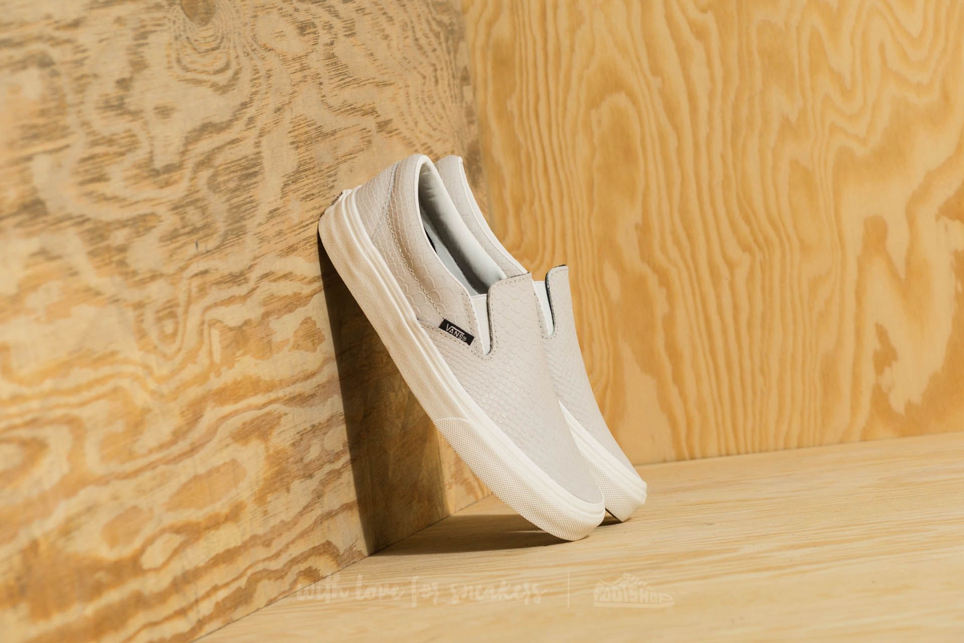 Women's shoes Vans Classic Slip-On (Snake) Blanc de Blanc/ Blanc