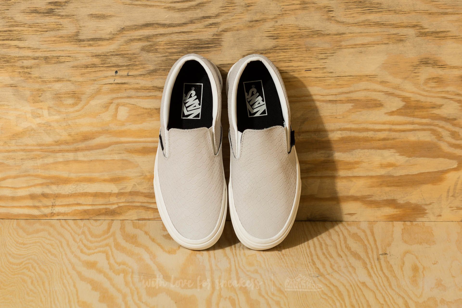 Women's shoes Vans Classic Slip-On (Snake) Blanc de Blanc/ Blanc