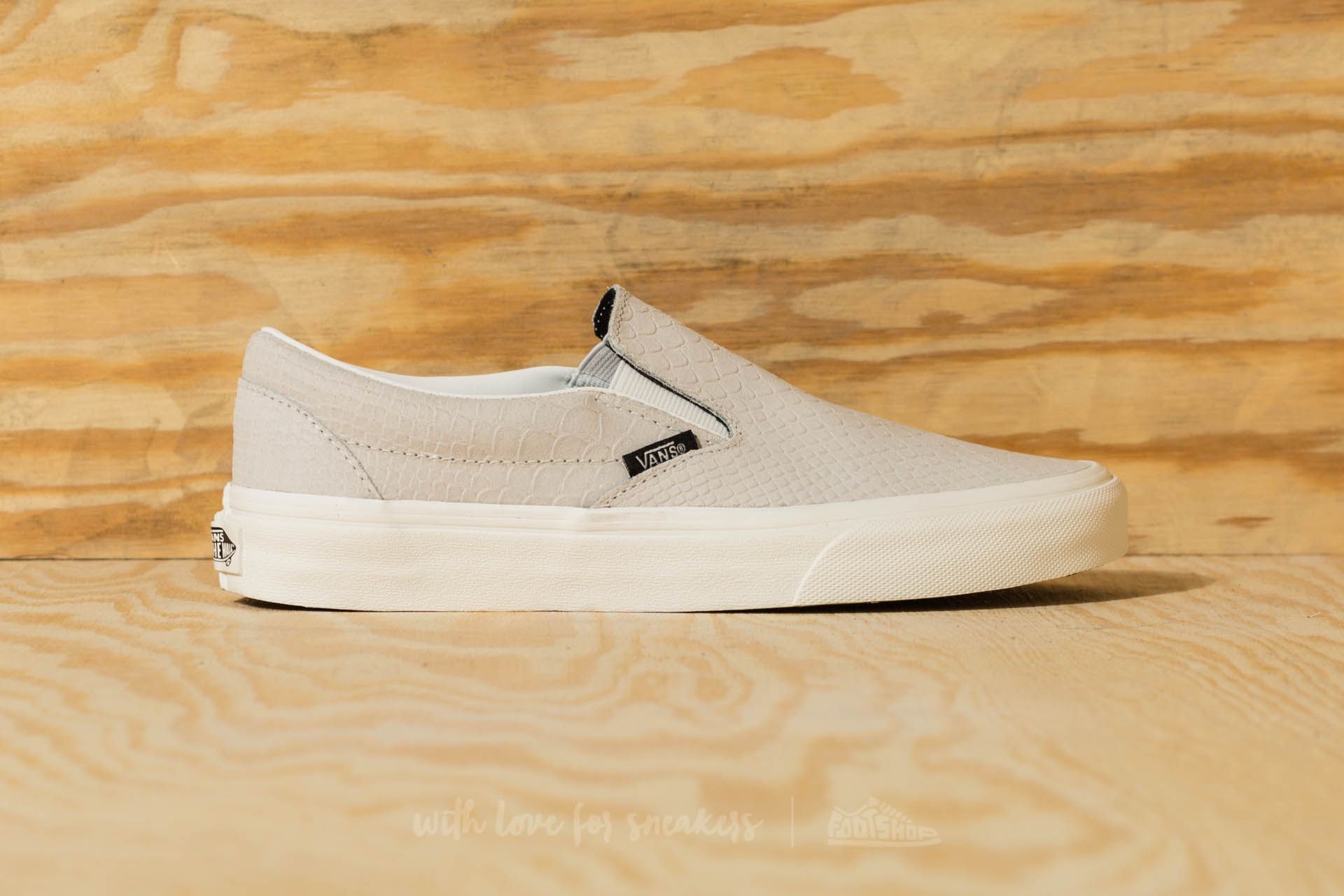 Women's shoes Vans Classic Slip-On (Snake) Blanc de Blanc/ Blanc
