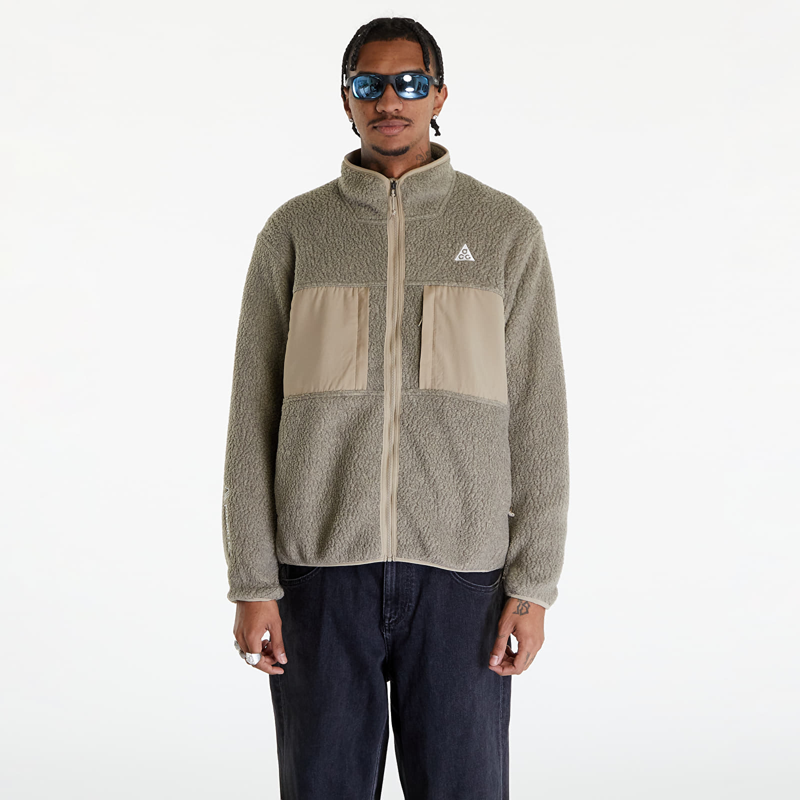 Sweatshirts Nike ACG "Arctic Wolf" Men's Full-Zip Top Khaki/ Light Iron Ore/ Summit White