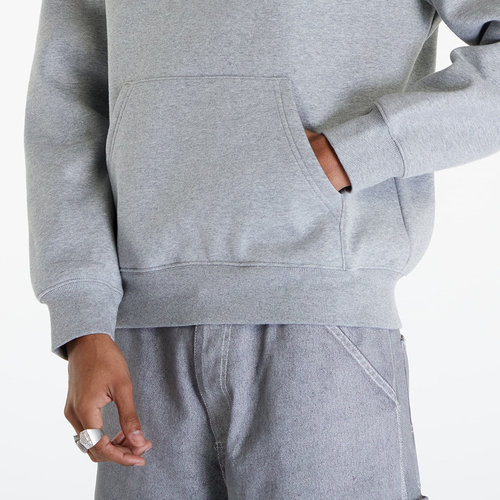Džemperiai su gobtuvais ir džemperiai Carhartt WIP Rocky Script Hoodie UNISEX Grey Heather