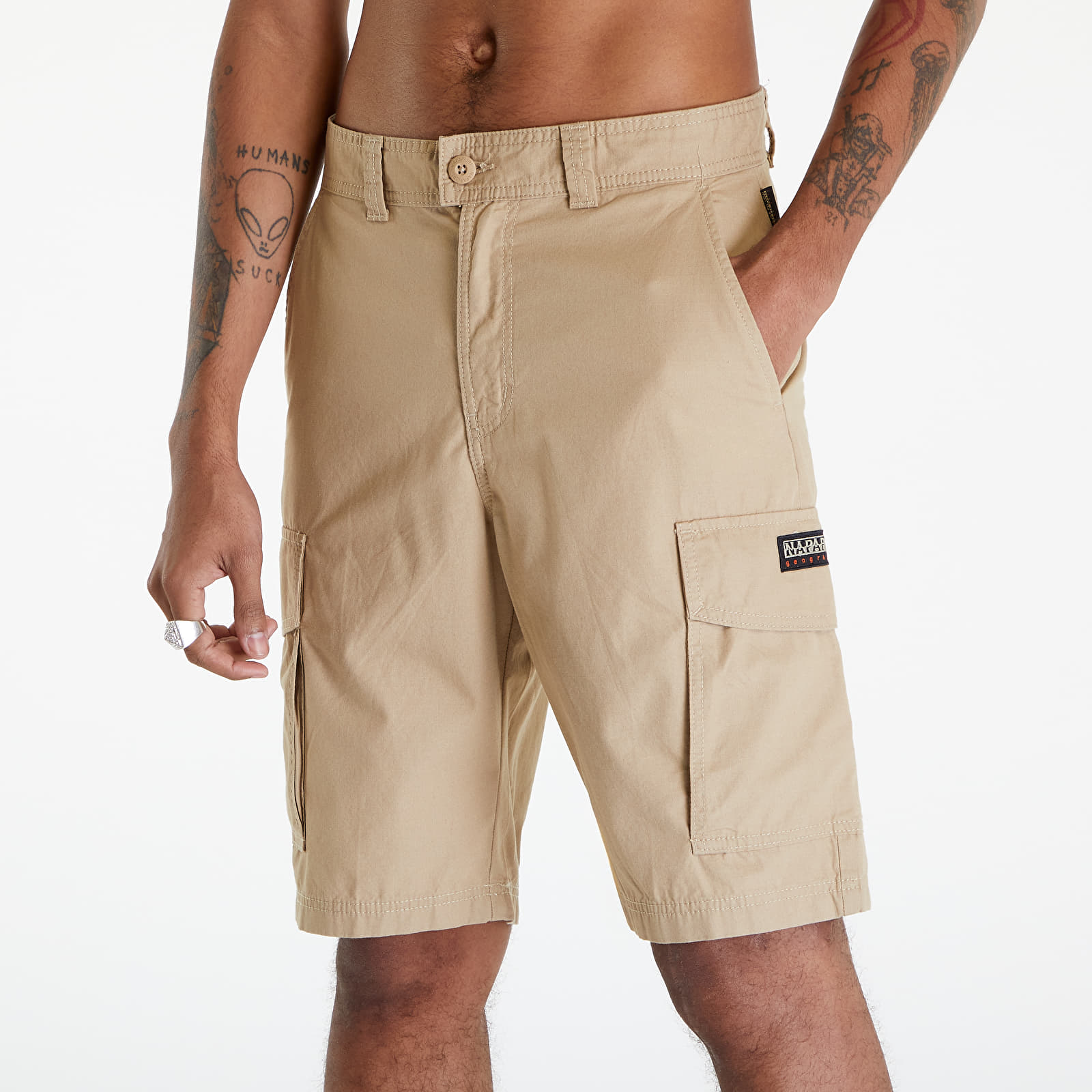 Rövidnadrágok Napapijri Maranon Cargo Shorts Beige Cornstalk