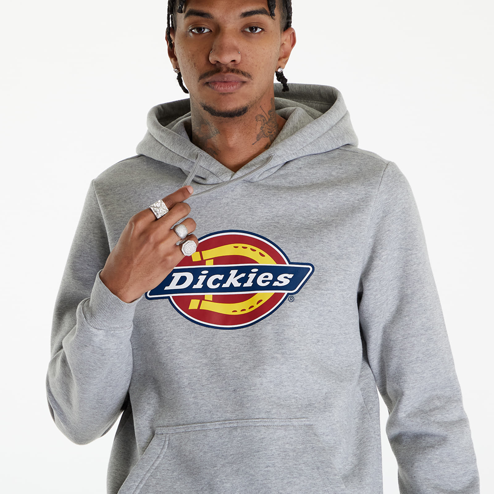 Kapucnis pulóverek és pulcsik Dickies Icon Logo Hoodie Grey Melange