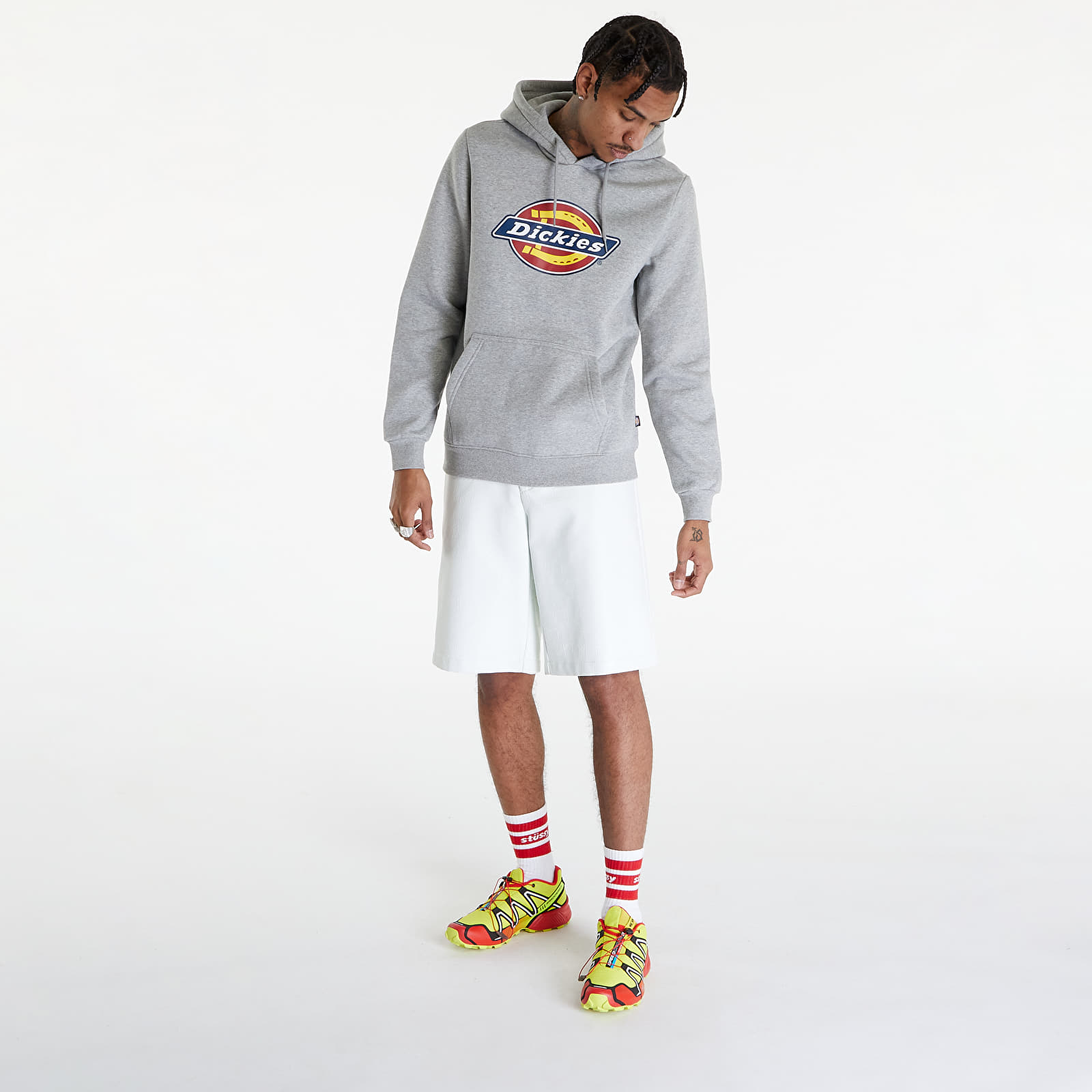 Kapucnis pulóverek és pulcsik Dickies Icon Logo Hoodie Grey Melange