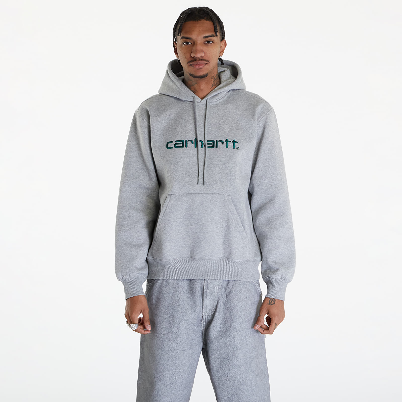 Bluzy Carhartt WIP Hoodie UNISEX Grey Heather/ Chervil
