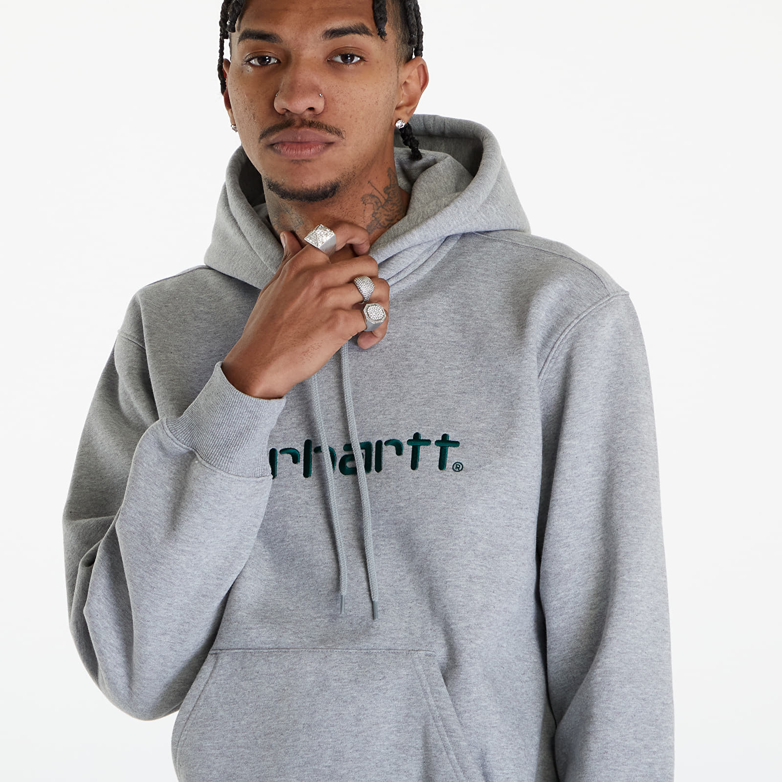 Bluzy Carhartt WIP Hoodie UNISEX Grey Heather/ Chervil