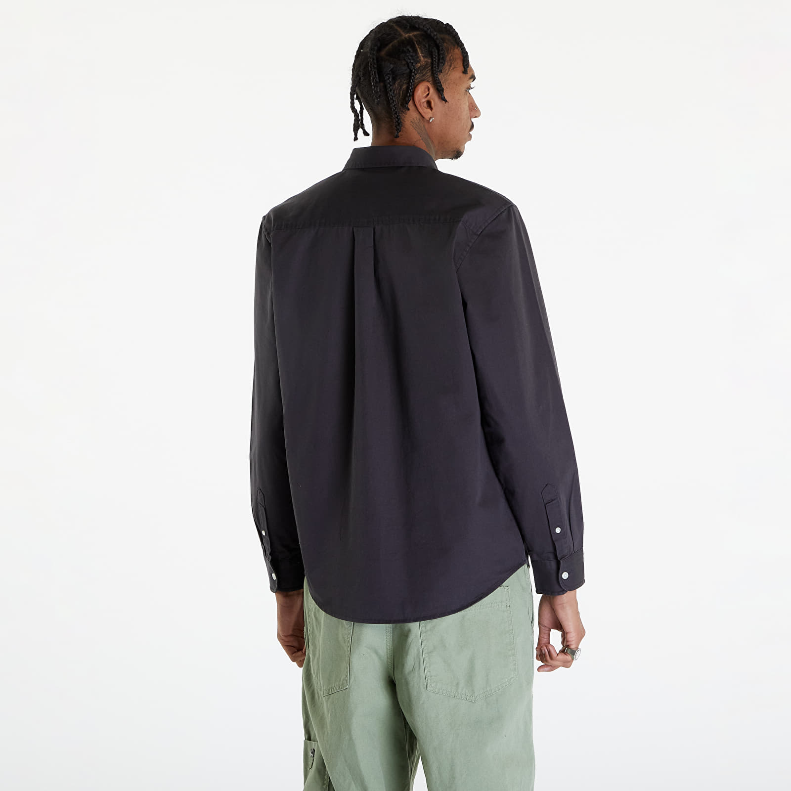 Shirts Carhartt WIP Long Sleeve Madison Shirt UNISEX Charcoal/ White
