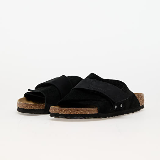 Black suede birkenstocks women's discount