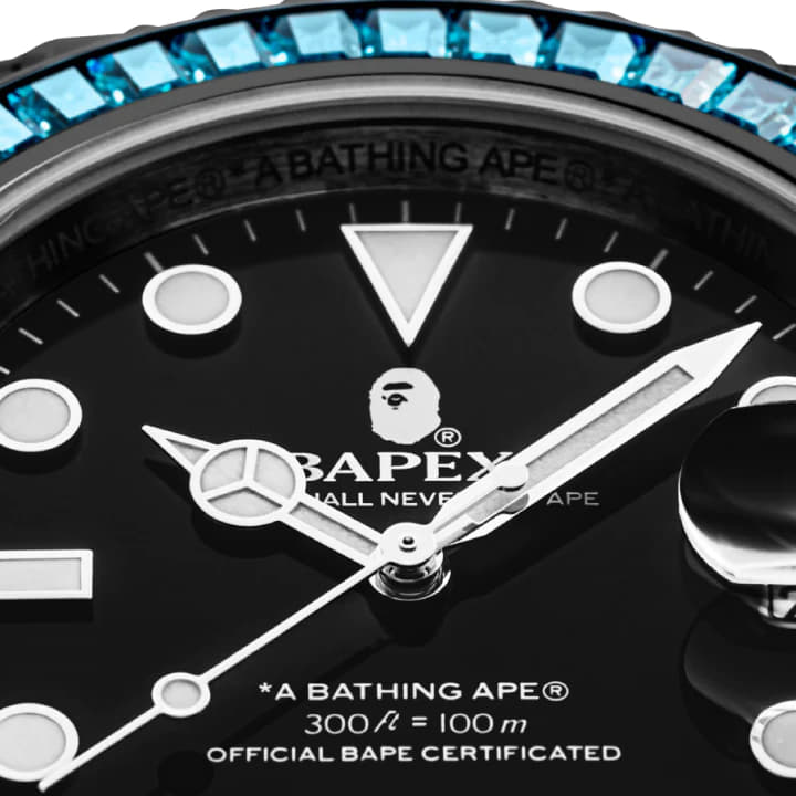 Годинники A BATHING APE Type 1 Bapex Crystal Stone Watches Green