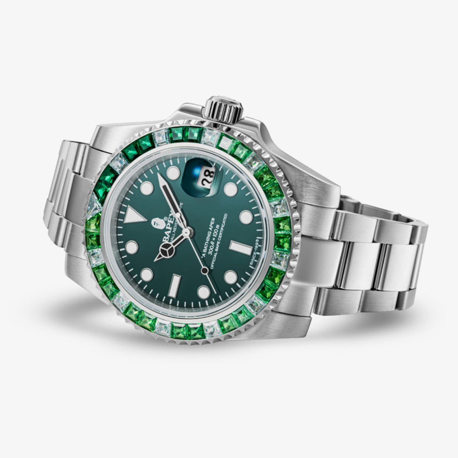 一番の 1 Type APE BATHING A Zegarki Bapex Watches Stone Crystal 腕時計(アナログ)