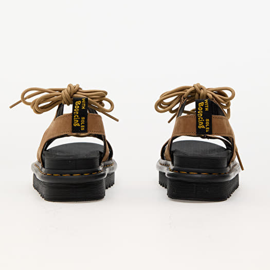[DR.MARTENS] Nartilla Savannah Tan Tumbled Nubuck ☆ Nartilla Tumbled Nubuck Leather Gladiator Sandals in