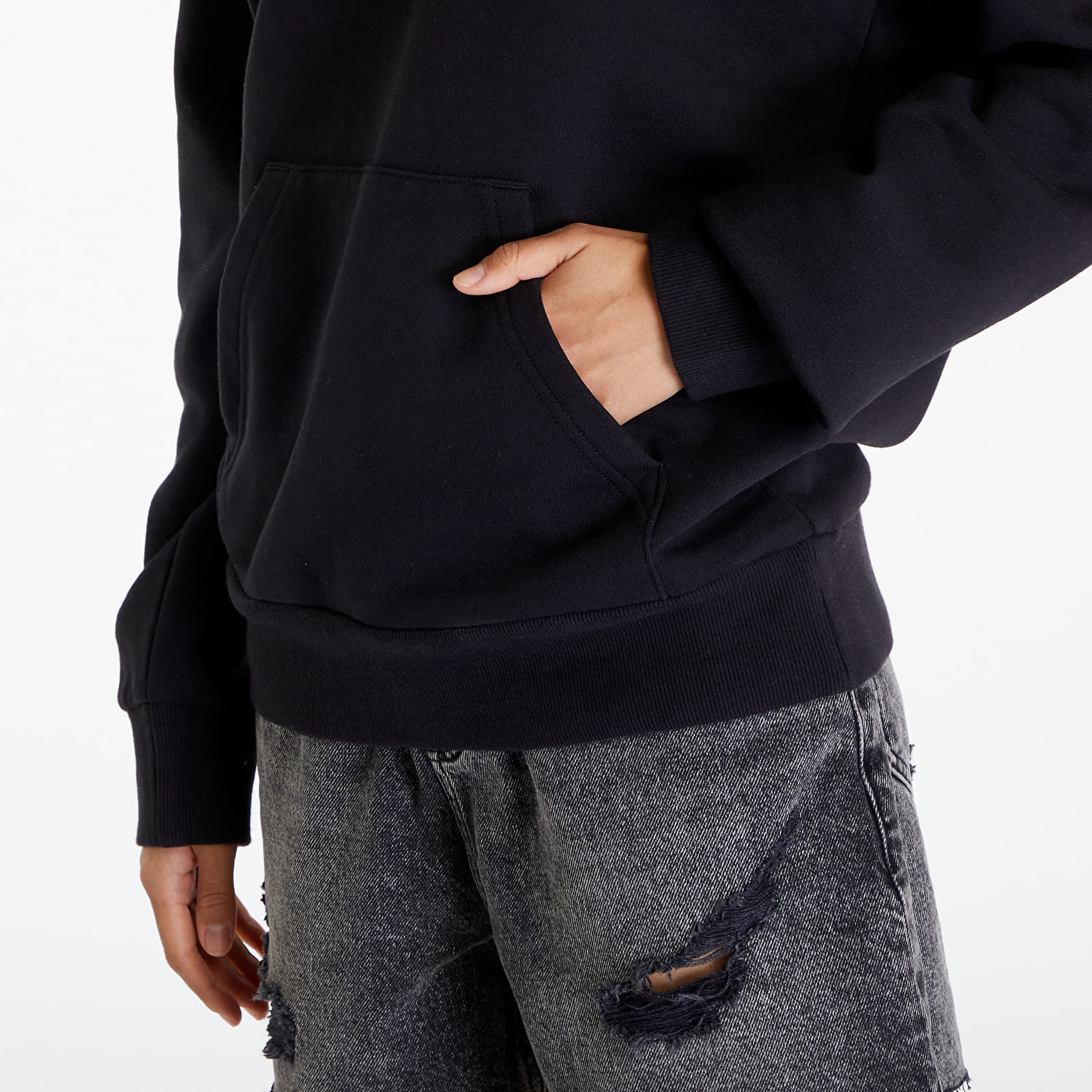 Bluzy Carhartt WIP Script Embroidery Hoodie UNISEX Black/ White