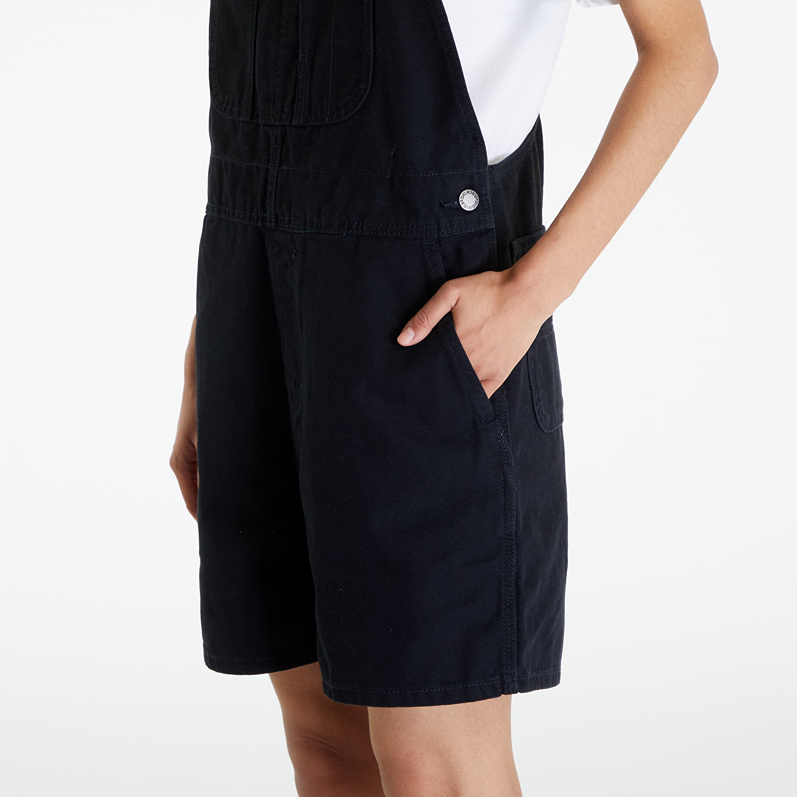 Rövidnadrágok Dickies Duck Canvas Short Bib Stone Washed Black