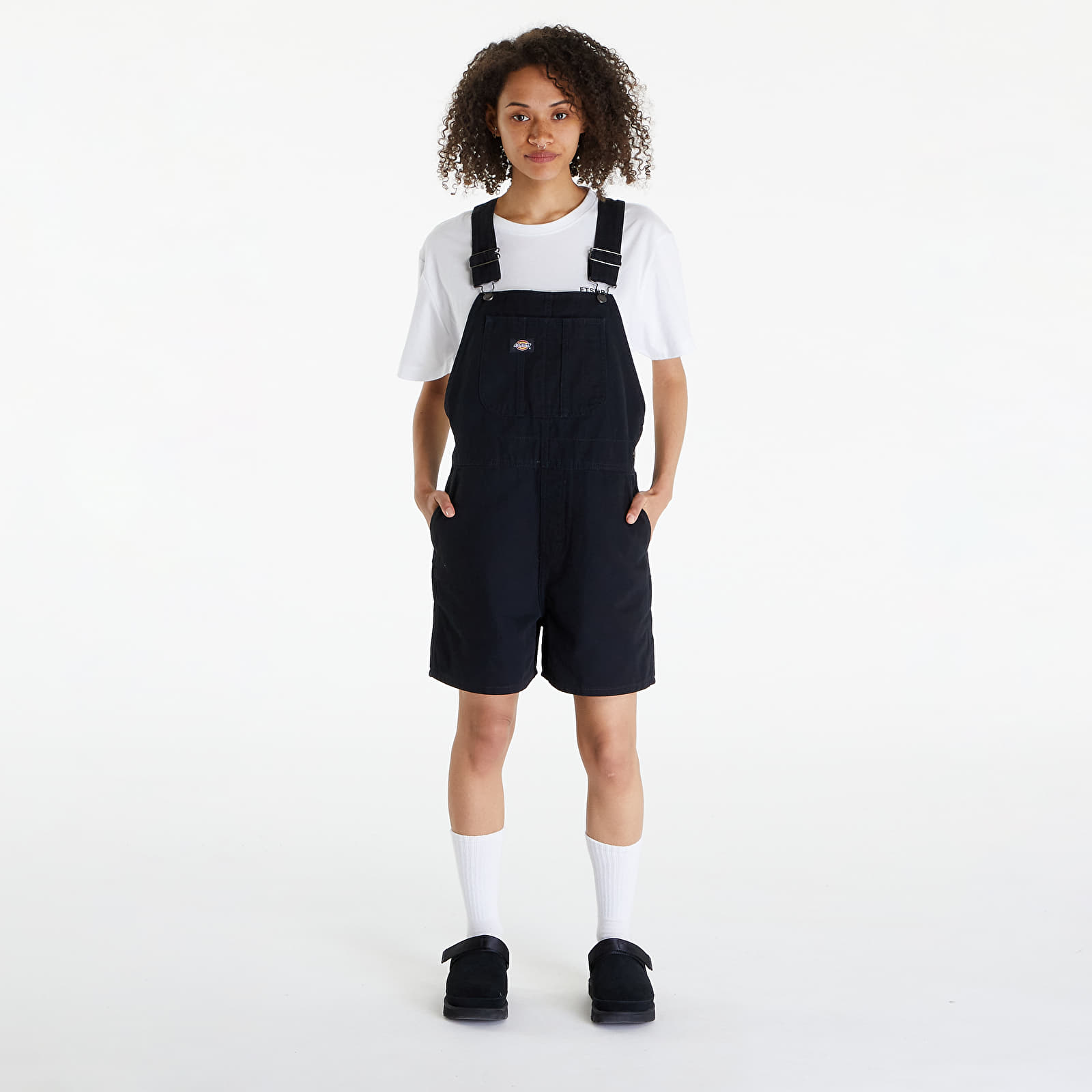 Rövidnadrágok Dickies Duck Canvas Short Bib Stone Washed Black