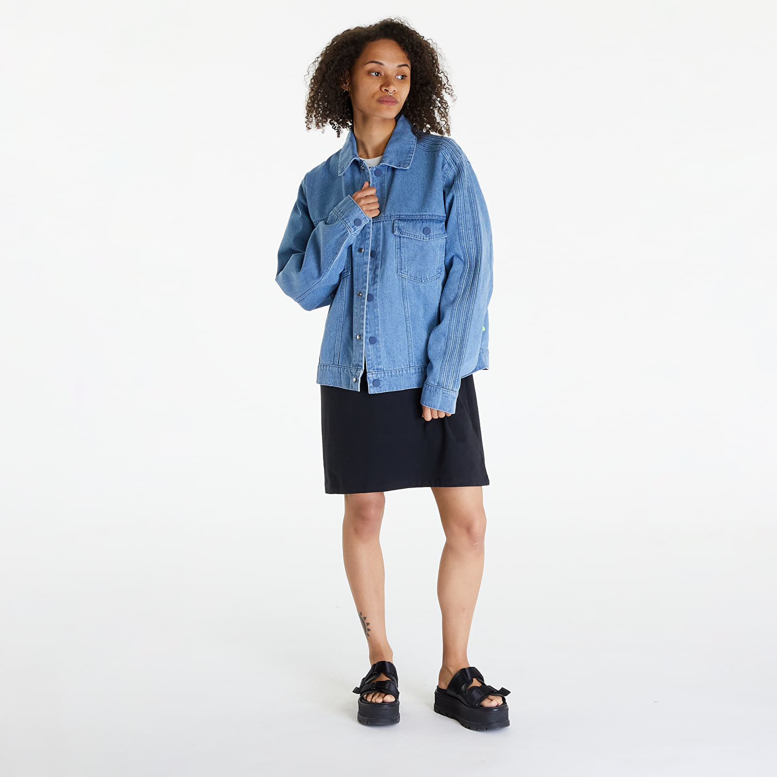 Jakas adidas x KSENIASCHNAIDER 3-Stripe Jacket Blue Denim