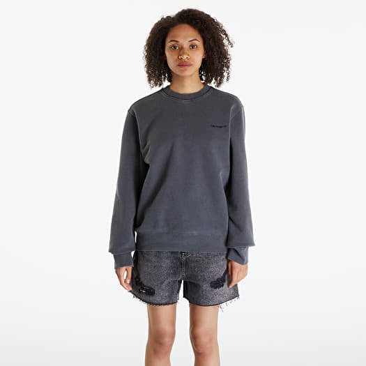 Hoodies and sweatshirts Carhartt WIP Duster Script Sweatshirt UNISEX Black Garment Dyed Footshop