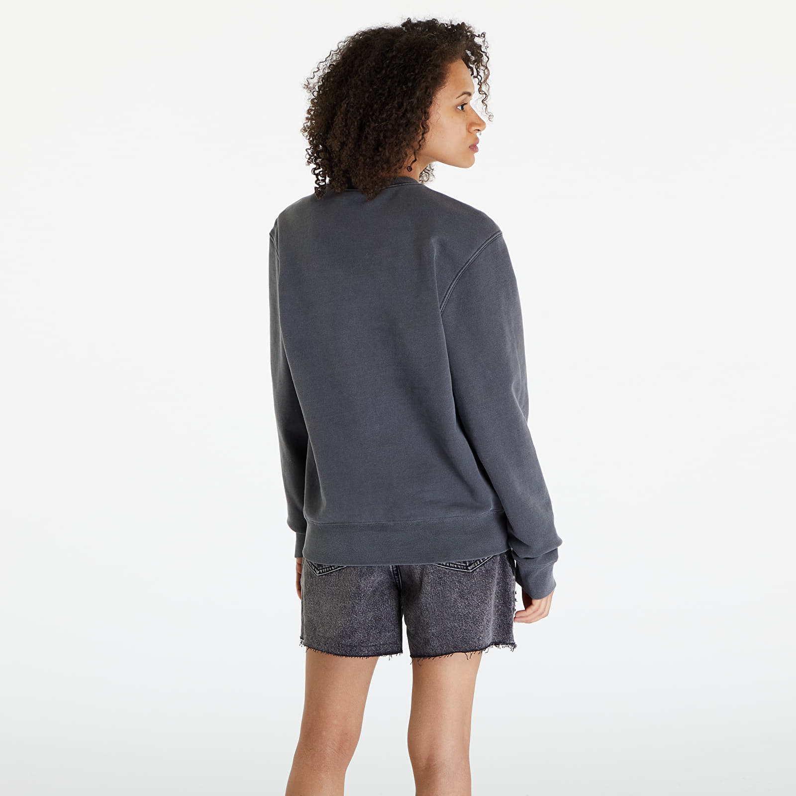 Puloverji   Carhartt WIP Duster Script Sweatshirt UNISEX Black Garment Dyed
