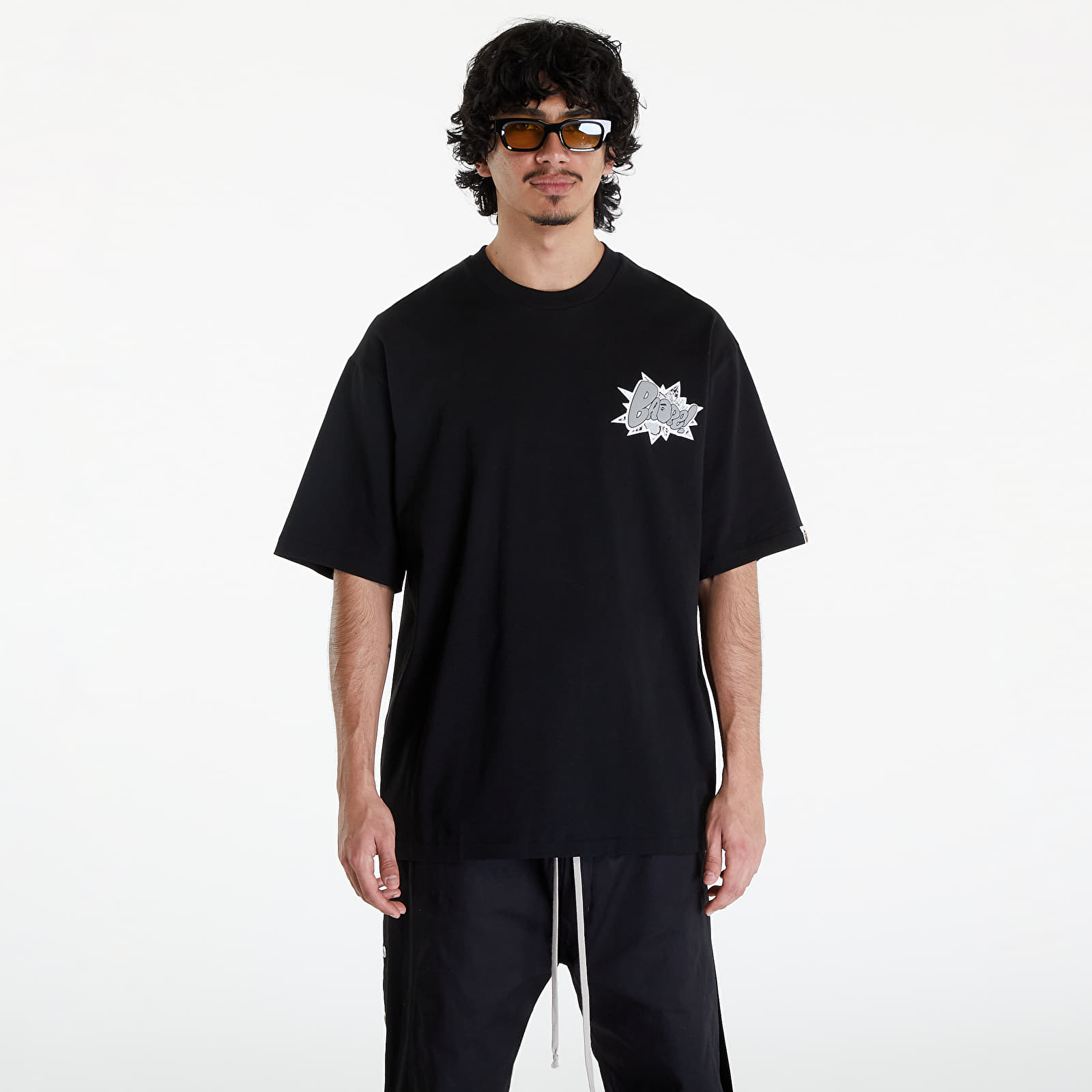 Camisetas A BATHING APE Graffiti Bape Relaxed Fit Tee Black