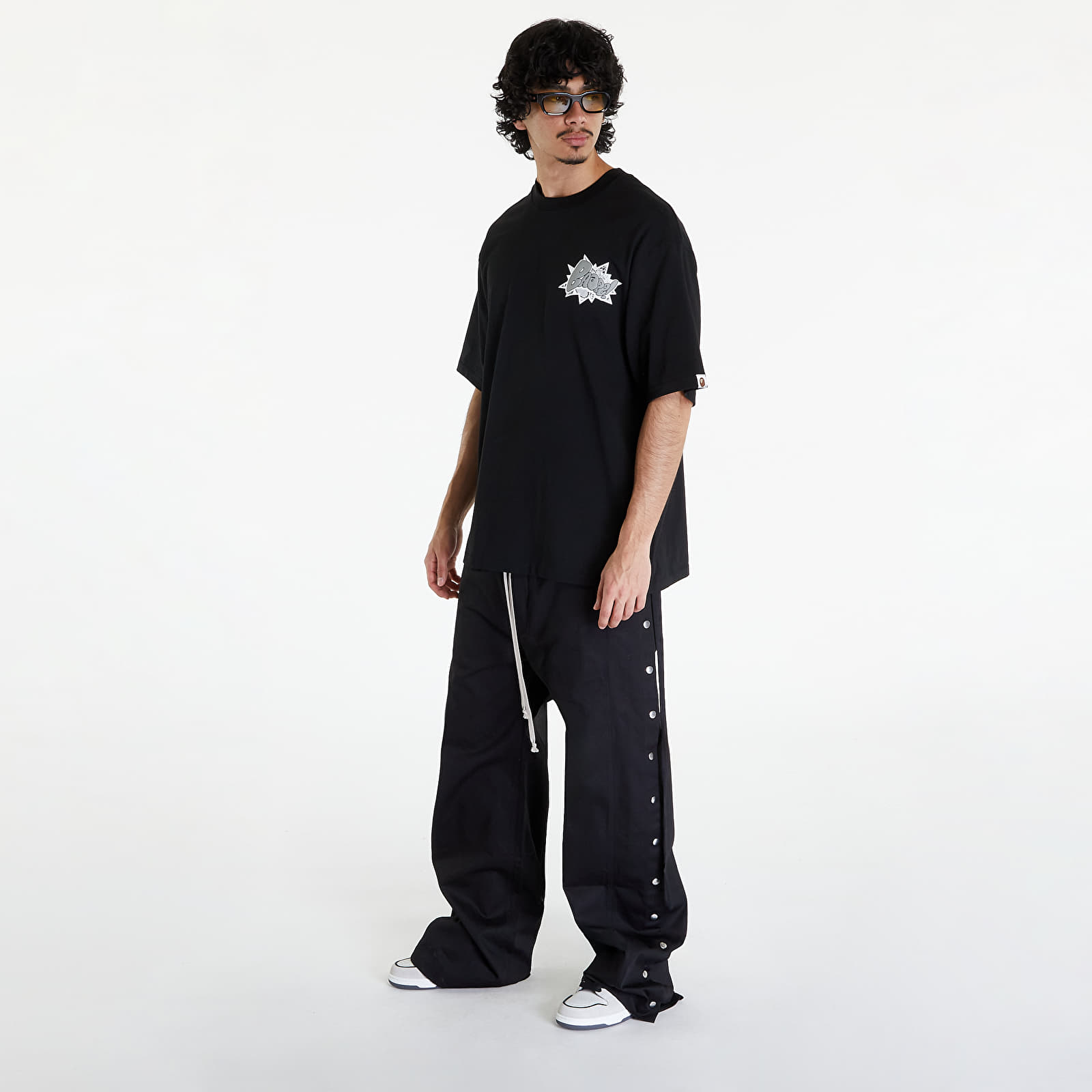 Camisetas A BATHING APE Graffiti Bape Relaxed Fit Tee Black