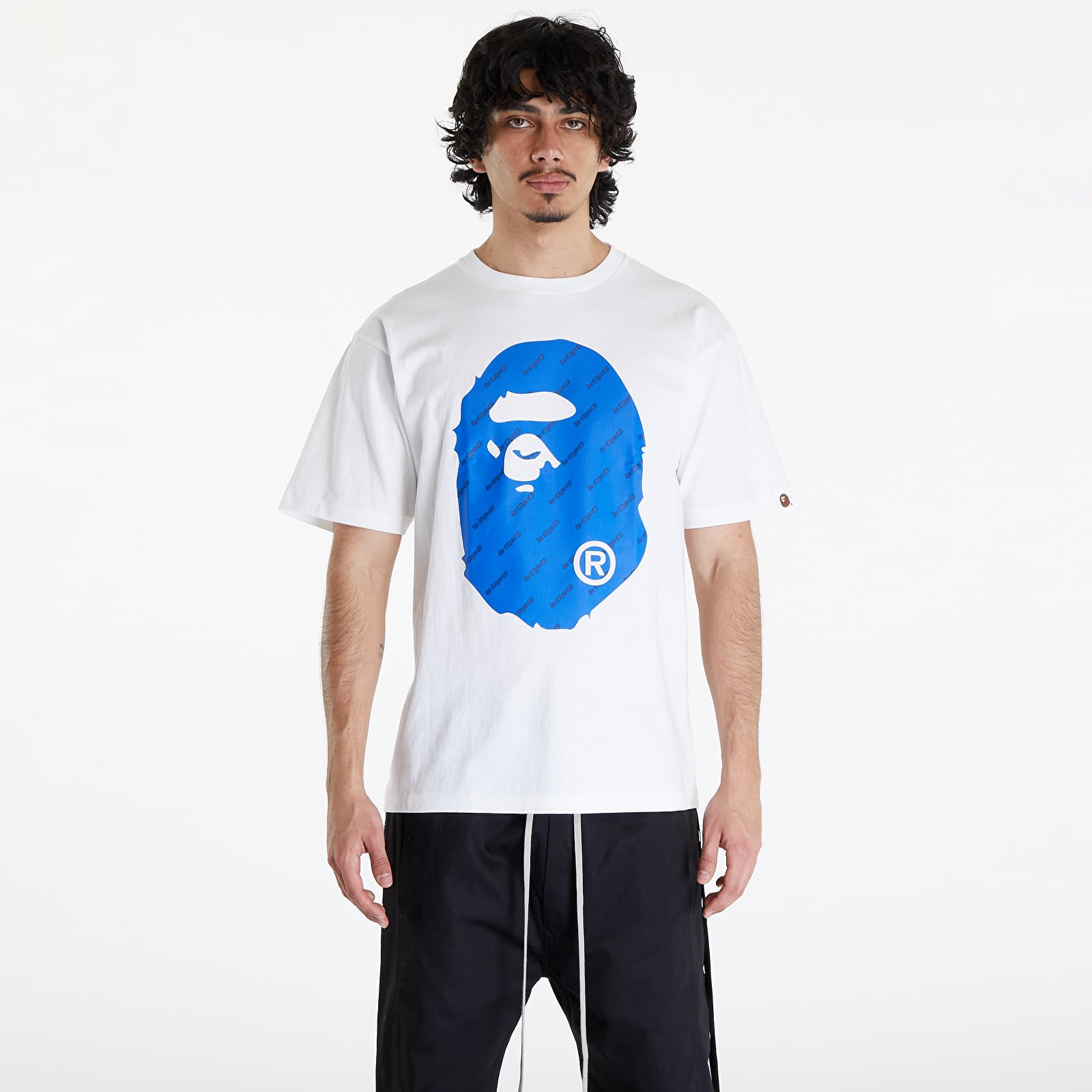 T-Shirts A BATHING APE Bape Hexagram Big Ape Head Tee White