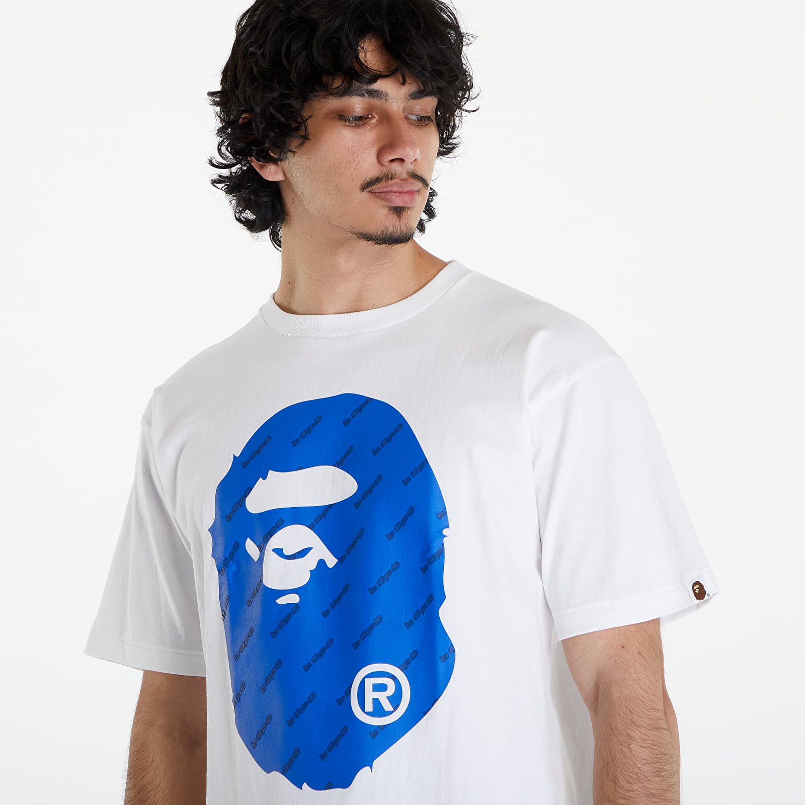 T-Shirts A BATHING APE Bape Hexagram Big Ape Head Tee White